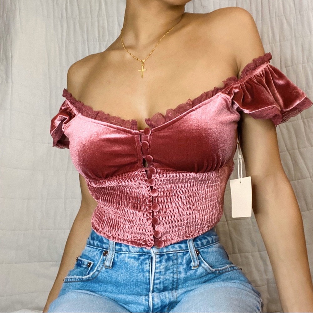Rouched crop-top